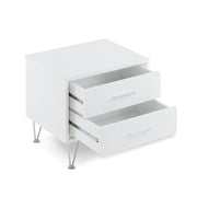 Mesa auxiliar rectangular Deoss con dos cajones