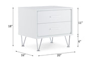 Mesa auxiliar rectangular Deoss con dos cajones
