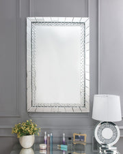 Nysa Accent Mirror - Mirrored & Faux Crystals (32"W x 47"H)