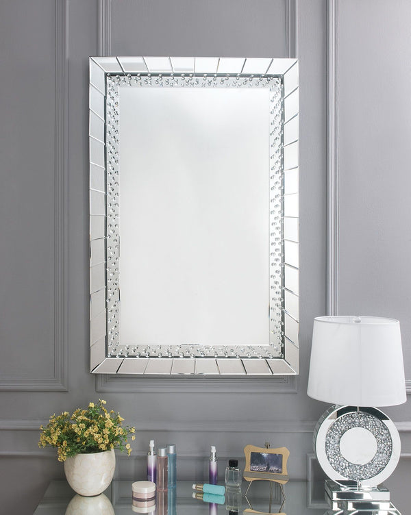 Nysa Accent Mirror - Mirrored & Faux Crystals (32
