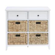 Consola rectangular Flavius ​​de 6 cajones con almacenamiento