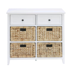 Consola rectangular Flavius ​​de 6 cajones con almacenamiento