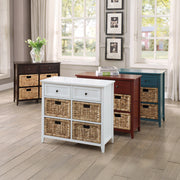 Consola rectangular Flavius ​​de 6 cajones con almacenamiento
