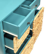Consola rectangular Flavius ​​de 6 cajones con almacenamiento