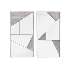 Espejo decorativo rectangular Chafik de 43 cm de largo x 81 cm de alto (juego de 2)