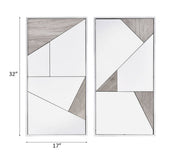 Espejo decorativo rectangular Chafik de 43 cm de largo x 81 cm de alto (juego de 2)