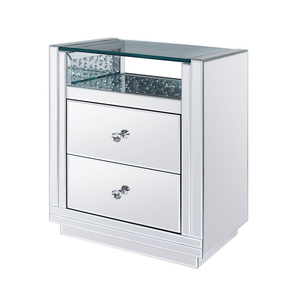 Mesa auxiliar rectangular Nysa con 2 cajones