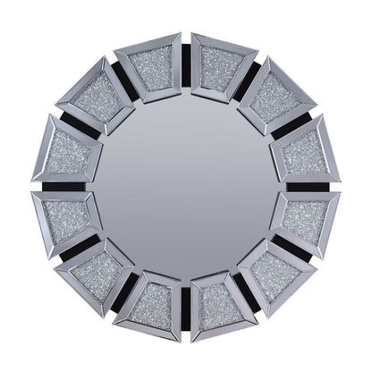 Espejo redondo con acento glamuroso Noralie