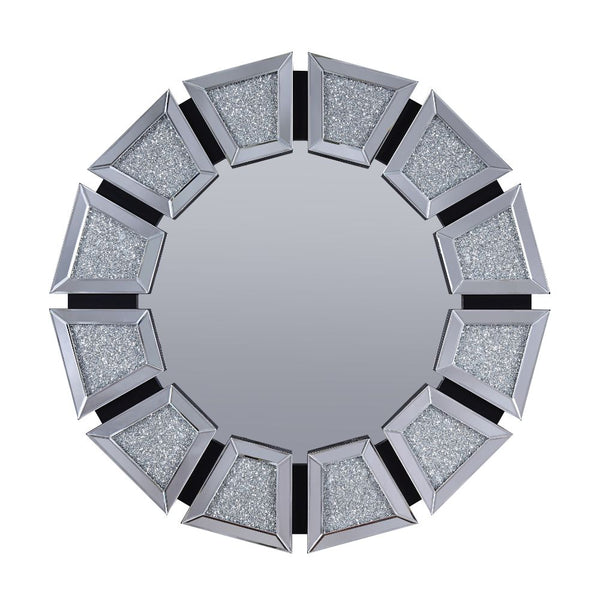 Espejo redondo con acento glamuroso Noralie