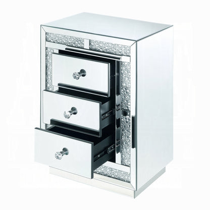 Mallika Mirrored & Faux Crystals Accent Table