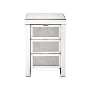 Mesa auxiliar rectangular Noralie Glam de 3 cajones