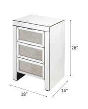 Mesa auxiliar rectangular Noralie Glam de 3 cajones