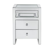 Dominic Rectangular 2 Drawers Accent Table with LED