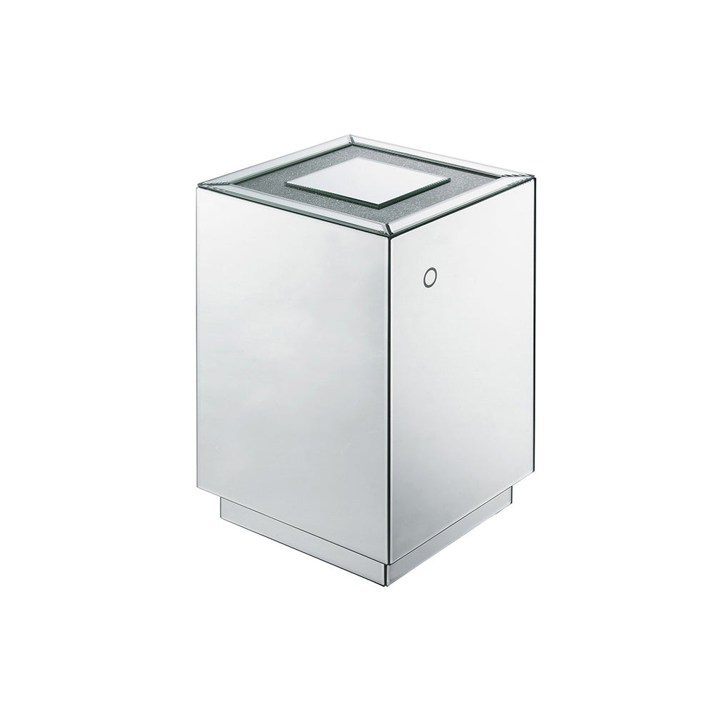 Mesa auxiliar cuadrada Nowles Glam con LED