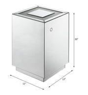 Mesa auxiliar cuadrada Nowles Glam con LED