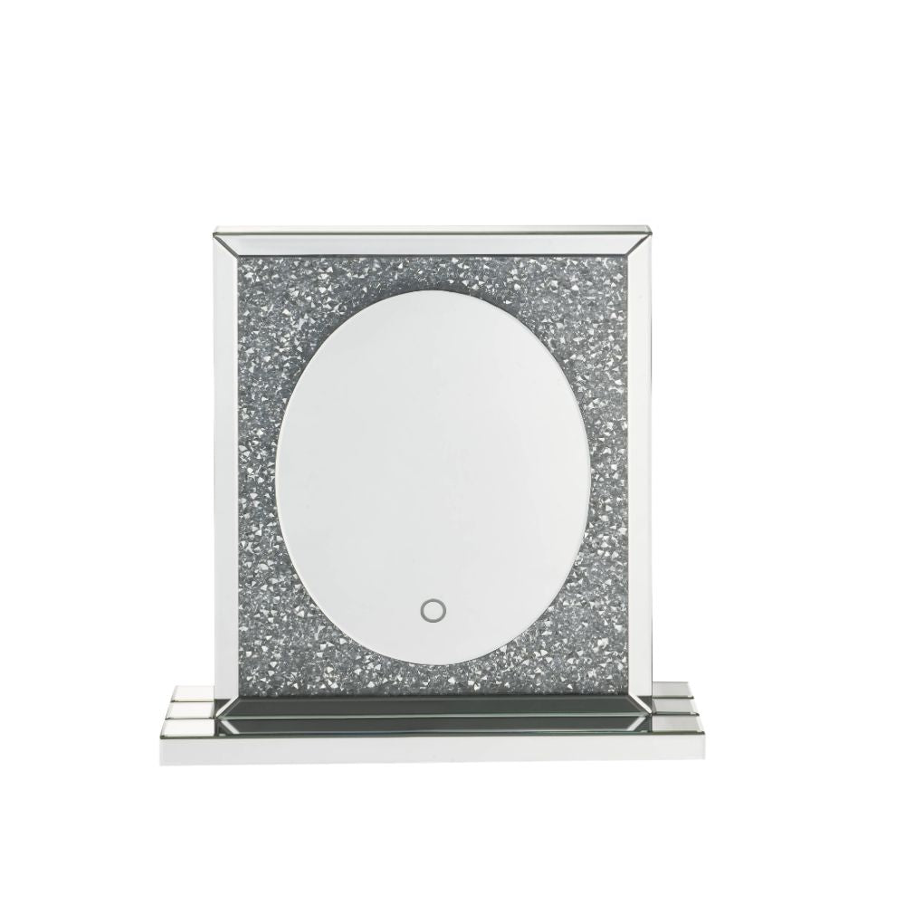 Espejo decorativo Glam Noralie de 22'' de largo x 23'' de alto con LED