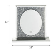 Espejo decorativo Glam Noralie de 22'' de largo x 23'' de alto con LED