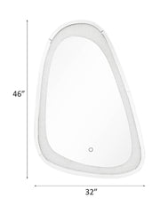 Espejo decorativo Glam Noralie de 33'' de largo x 46'' de alto con LED