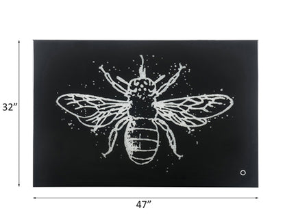 Arte de pared glamoroso Talisha de 119 cm de largo x 81 cm de alto con LED