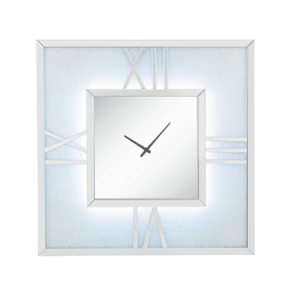 Reloj de pared cuadrado Noralie Glam con LED