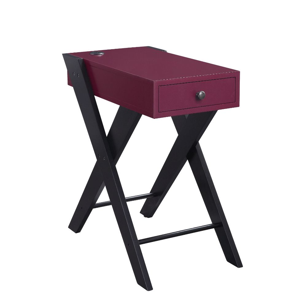 Mesa auxiliar rectangular Fierce con USB