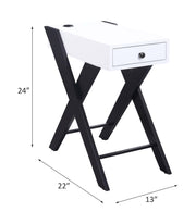 Mesa auxiliar rectangular Fierce con USB