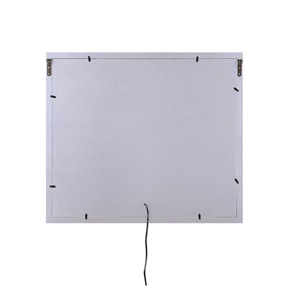 Espejo rectangular con acento Glam Noralie de 81 cm de largo x 71 cm de alto