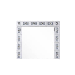 Espejo rectangular con acento Glam Noralie de 81 cm de largo x 71 cm de alto