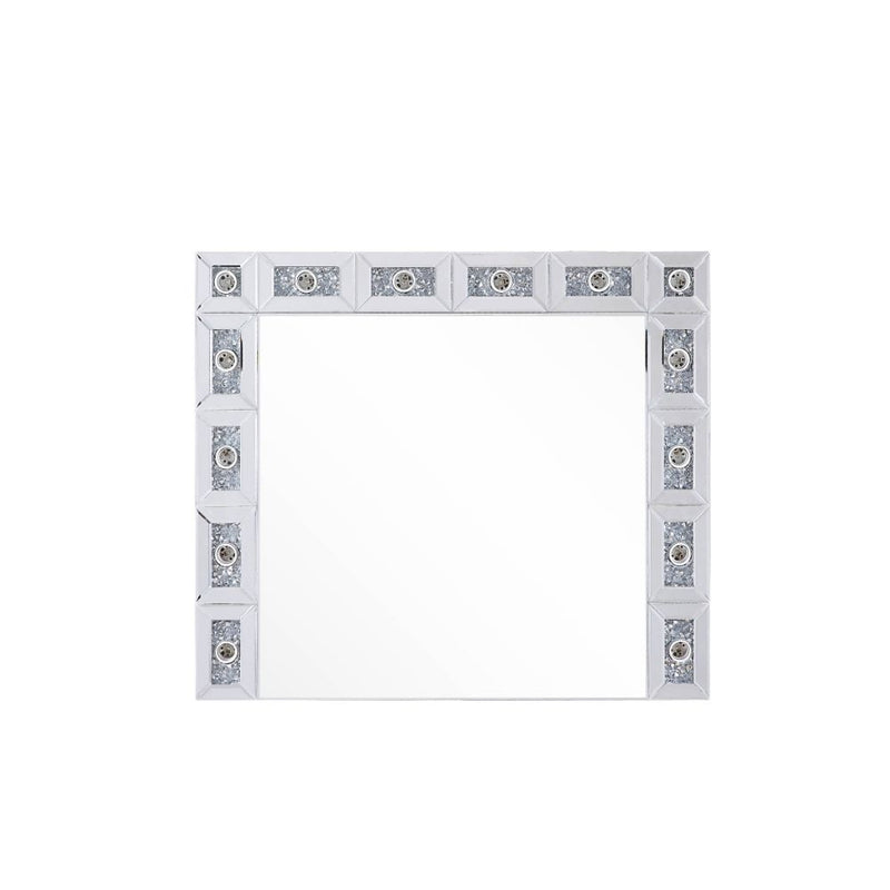 Espejo rectangular con acento Glam Noralie de 81 cm de largo x 71 cm de alto