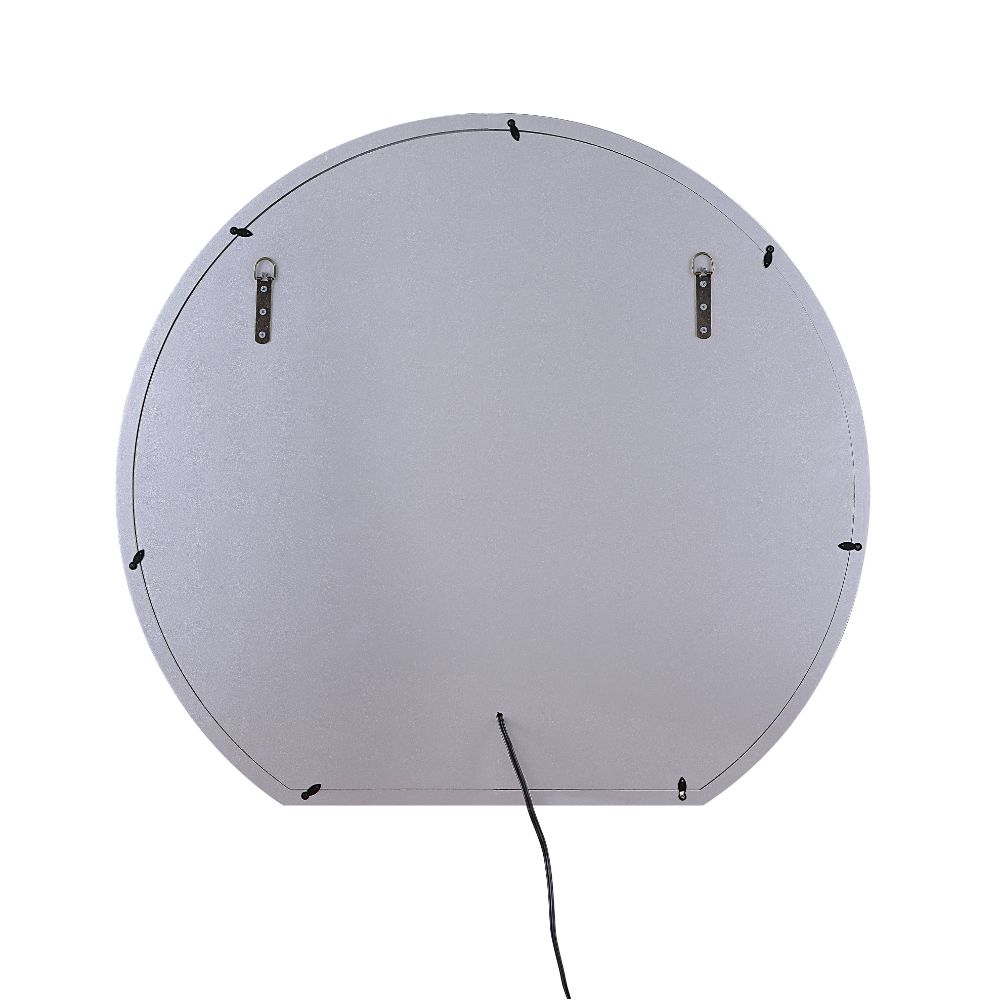 Espejo redondo con acento glam Noralie de 81 cm de largo x 74 cm de alto
