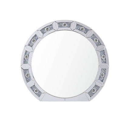 Noralie 32"L x 29"H Round Glam Accent Mirror
