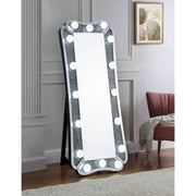 Espejo de piso Glam Noralie de 66 cm de ancho x 160 cm de alto con LED