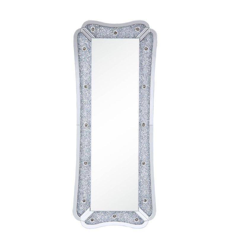 Espejo de piso Glam Noralie de 66 cm de ancho x 160 cm de alto con LED