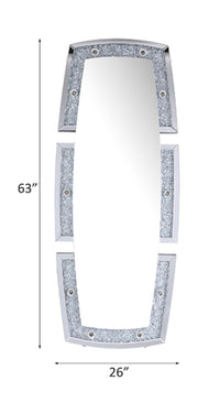Espejo de piso rectangular con acento Glam Noralie