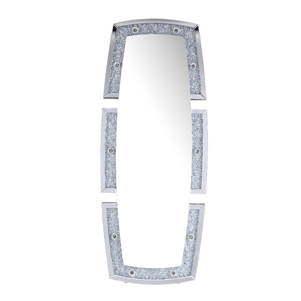 Espejo de piso rectangular con acento Glam Noralie