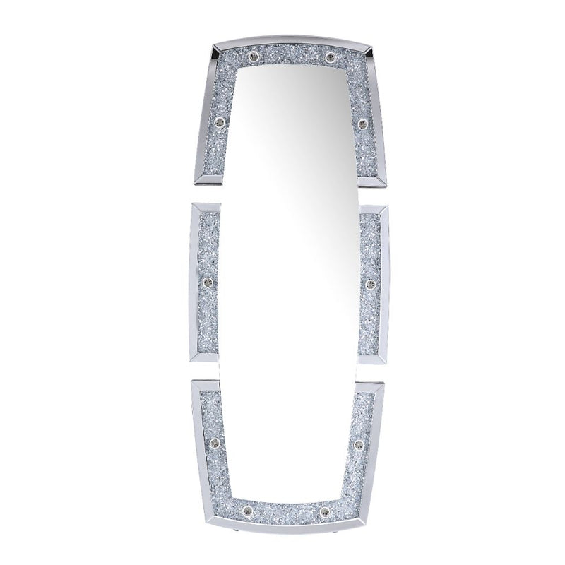 Espejo de piso rectangular con acento Glam Noralie