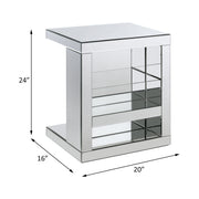 Dominic 20"L Glam Rectangular Accent Table