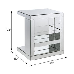 Dominic 20"L Glam Rectangular Accent Table