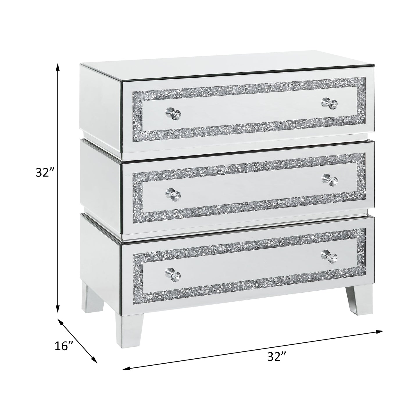Noralie 3-Drawer Modern Accent Cabinet