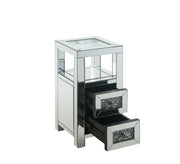 Mesa auxiliar rectangular Noralie de 24" de alto y 2 cajones