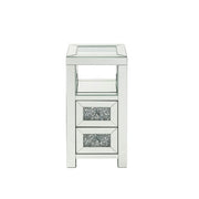 Mesa auxiliar rectangular Noralie de 24" de alto y 2 cajones