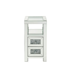 Mesa auxiliar rectangular Noralie de 24" de alto y 2 cajones