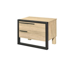 Mesa auxiliar rectangular Erasto con dos cajones