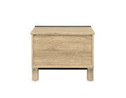 Mesa auxiliar rectangular Erasto con dos cajones