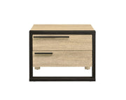 Mesa auxiliar rectangular Erasto con dos cajones