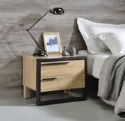Mesa auxiliar rectangular Erasto con dos cajones