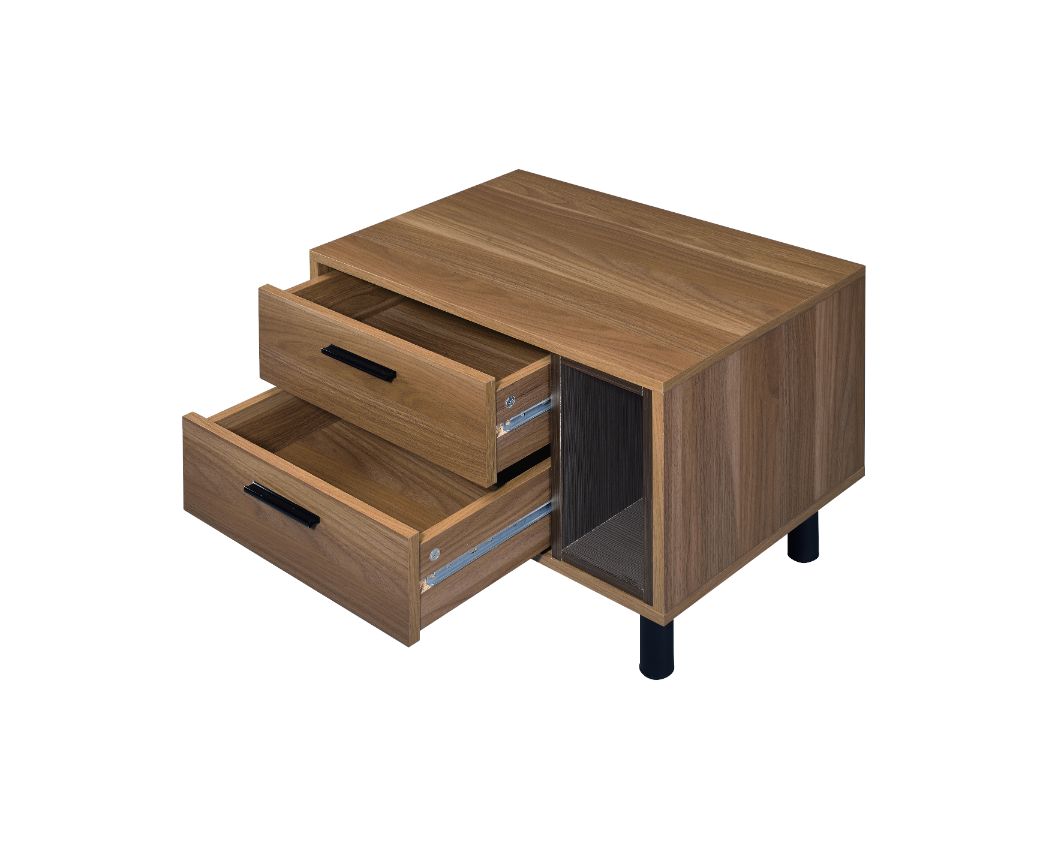 Mesa auxiliar rectangular Trolgar con 2 cajones