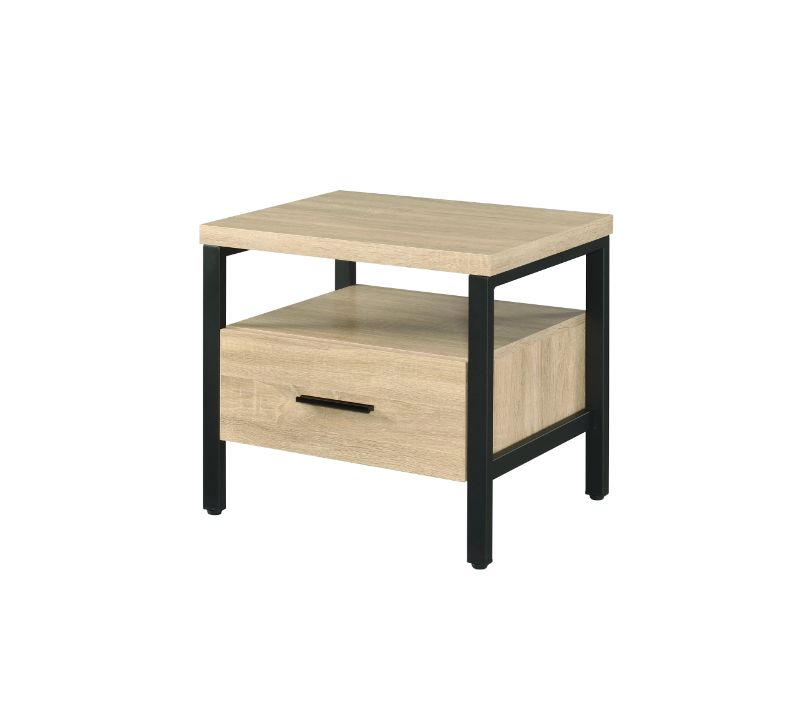 Mesa decorativa rectangular con 1 cajón Yawan