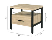 Mesa decorativa rectangular con 1 cajón Yawan