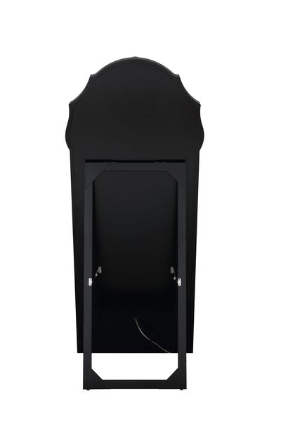 Espejo de piso rectangular Glam Noralie de 4" de ancho